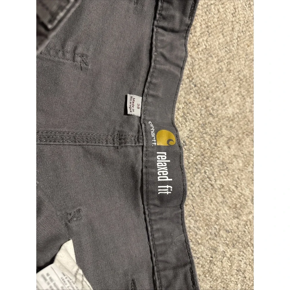 Carhartt Force Relaxed Fit Twill 5 Pocket Gray Work Shorts Size 38